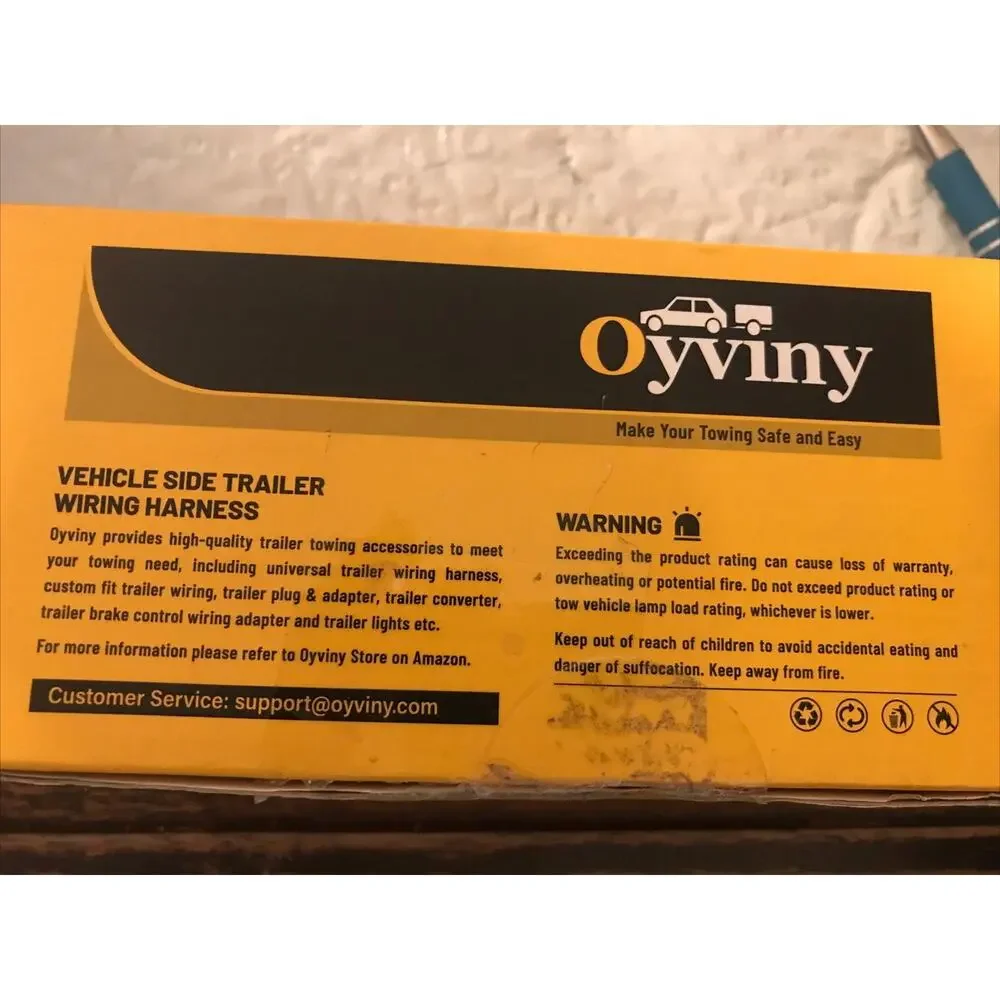 Oyviny RV 7 Pin Trailer Plug with IP68 Waterproof Seal, Detachable 7 Way Round